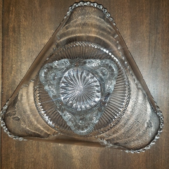 Vintage Clear Banana Boat BonBon Dish Beaded Edge - Picture 5 of 6